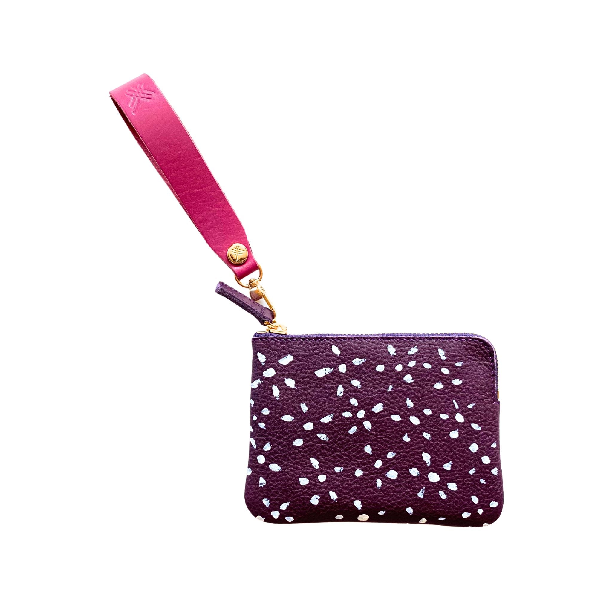 ARTIST PURSE PURPLE // WHITE FLOWER