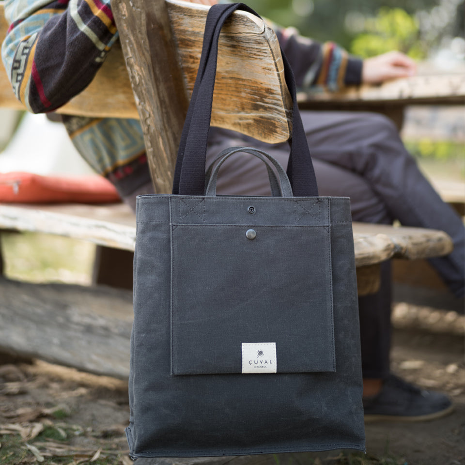 No. 301 Bootcut Tote Charcoal (REVERSIBLE)