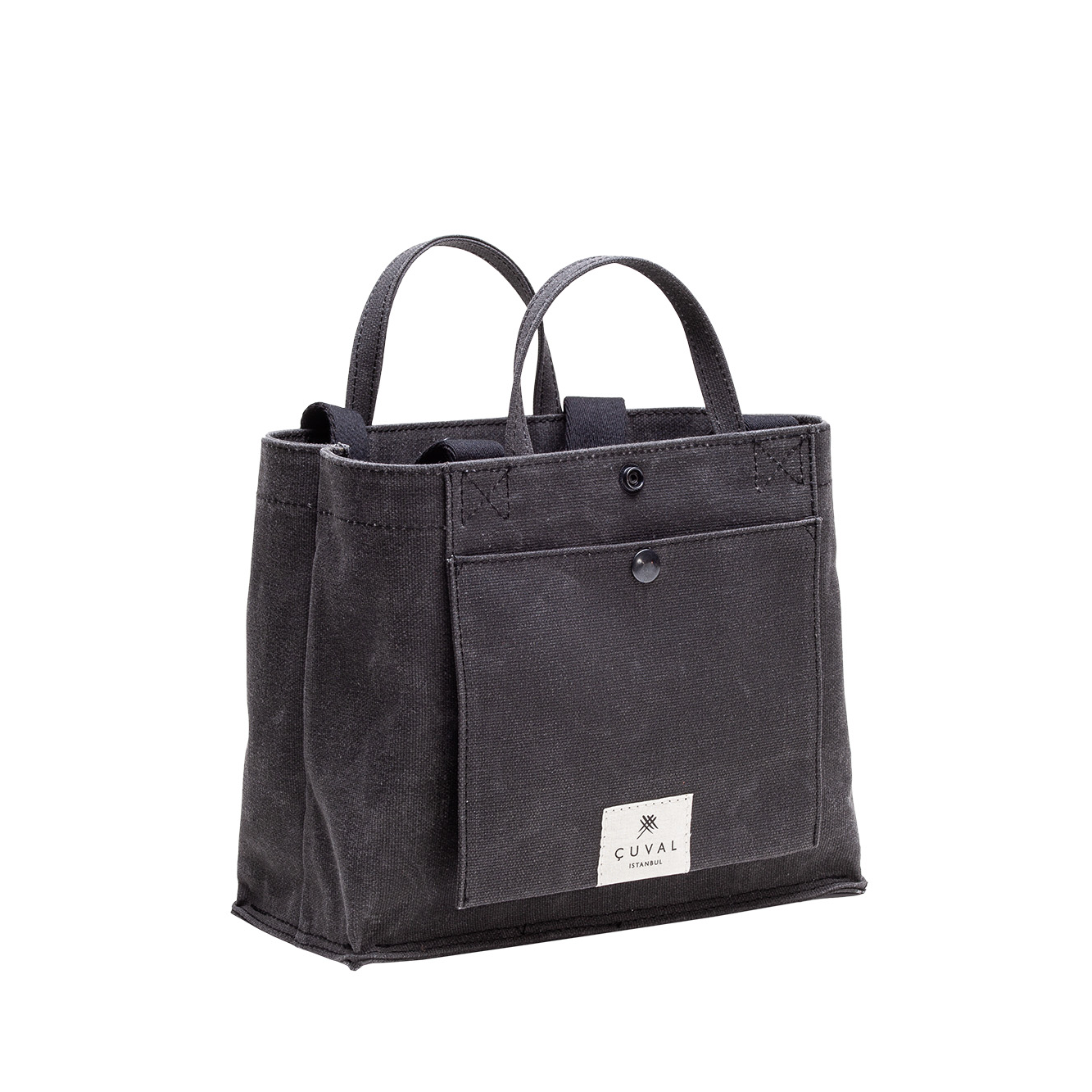No. 201 Small Tote Charcoal (REVERSIBLE)