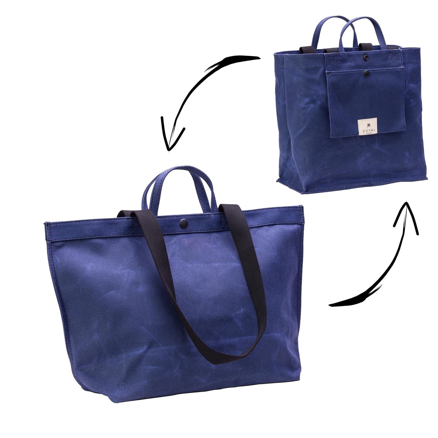 No. 203 Medium Tote Ocean (REVERSIBLE)