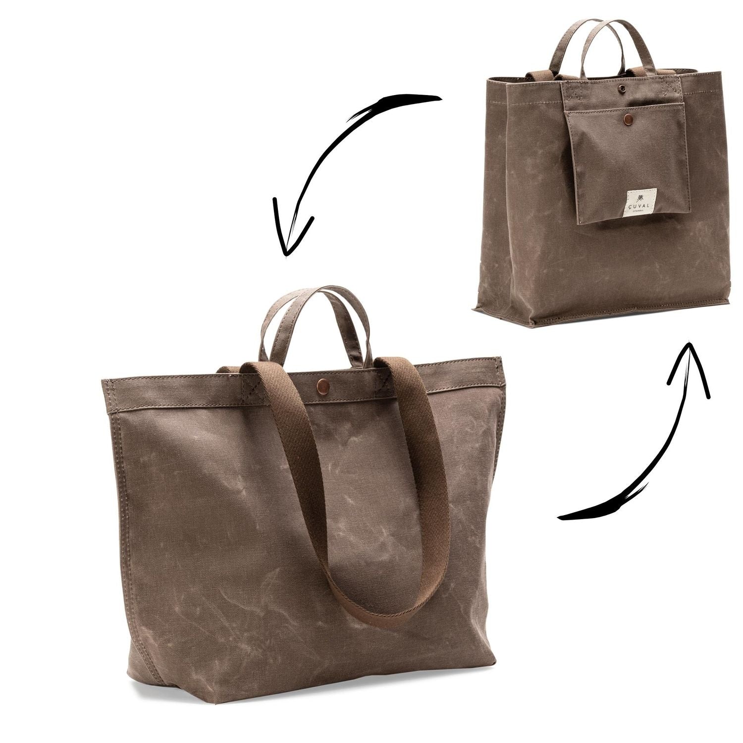 PRE-ORDER ONLY No. 203 Medium Tote Wood(REVERSIBLE)