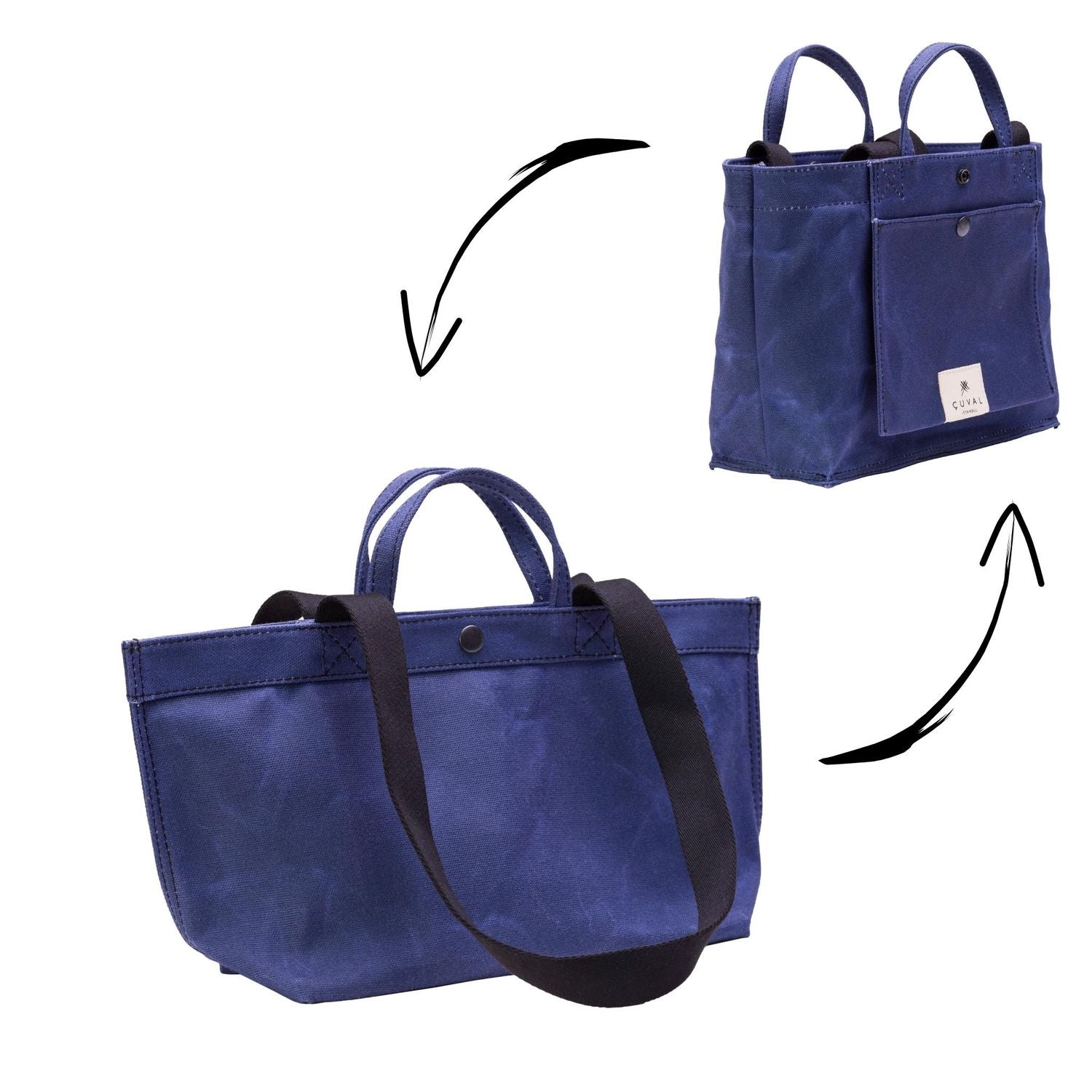 No. 201 Small Tote Ocean (REVERSIBLE)