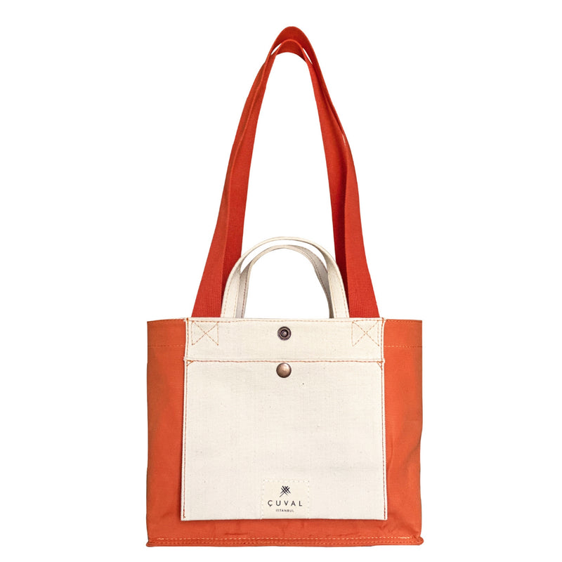 PRE-ORDER ONLY NO. 201 SMALL TOTE ORANGE (REVERSIBLE)