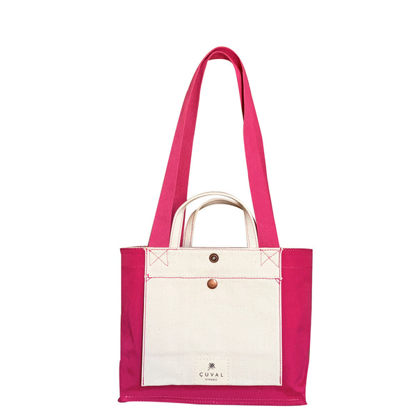 PRE-ORDER ONLY NO. 201 SMALL TOTE RASPBERRY (REVERSIBLE)