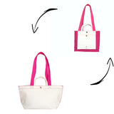 PRE-ORDER ONLY NO. 201 SMALL TOTE RASPBERRY (REVERSIBLE)
