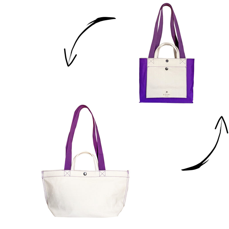 PRE-ORDER ONLY NO. 201 SMALL TOTE VİOLET (REVERSIBLE)