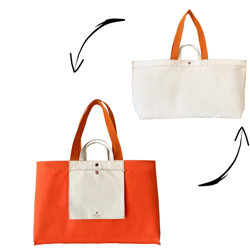 PRE-ORDER ONLY NO. 206 XXLARGE TOTE ORANGE (REVERSIBLE)
