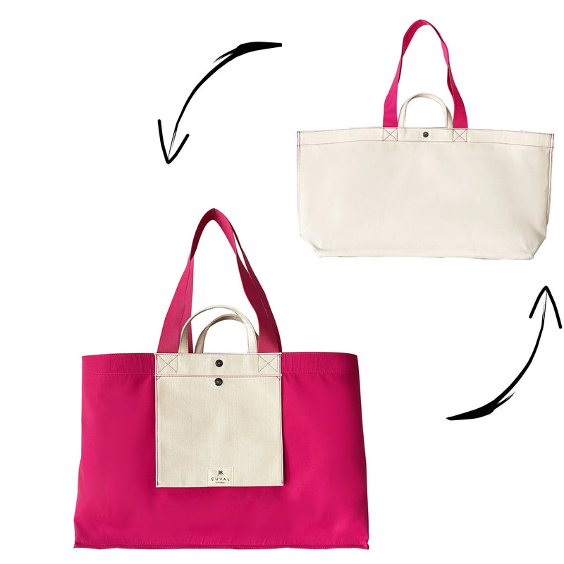 PRE-ORDER ONLY NO. 206 XXLARGE TOTE RASPBERRY (REVERSIBLE)