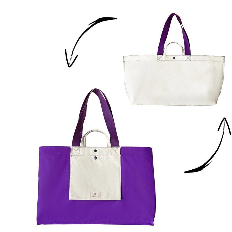PRE-ORDER ONLY NO. 206 XXLARGE TOTE VİOLET (REVERSIBLE)
