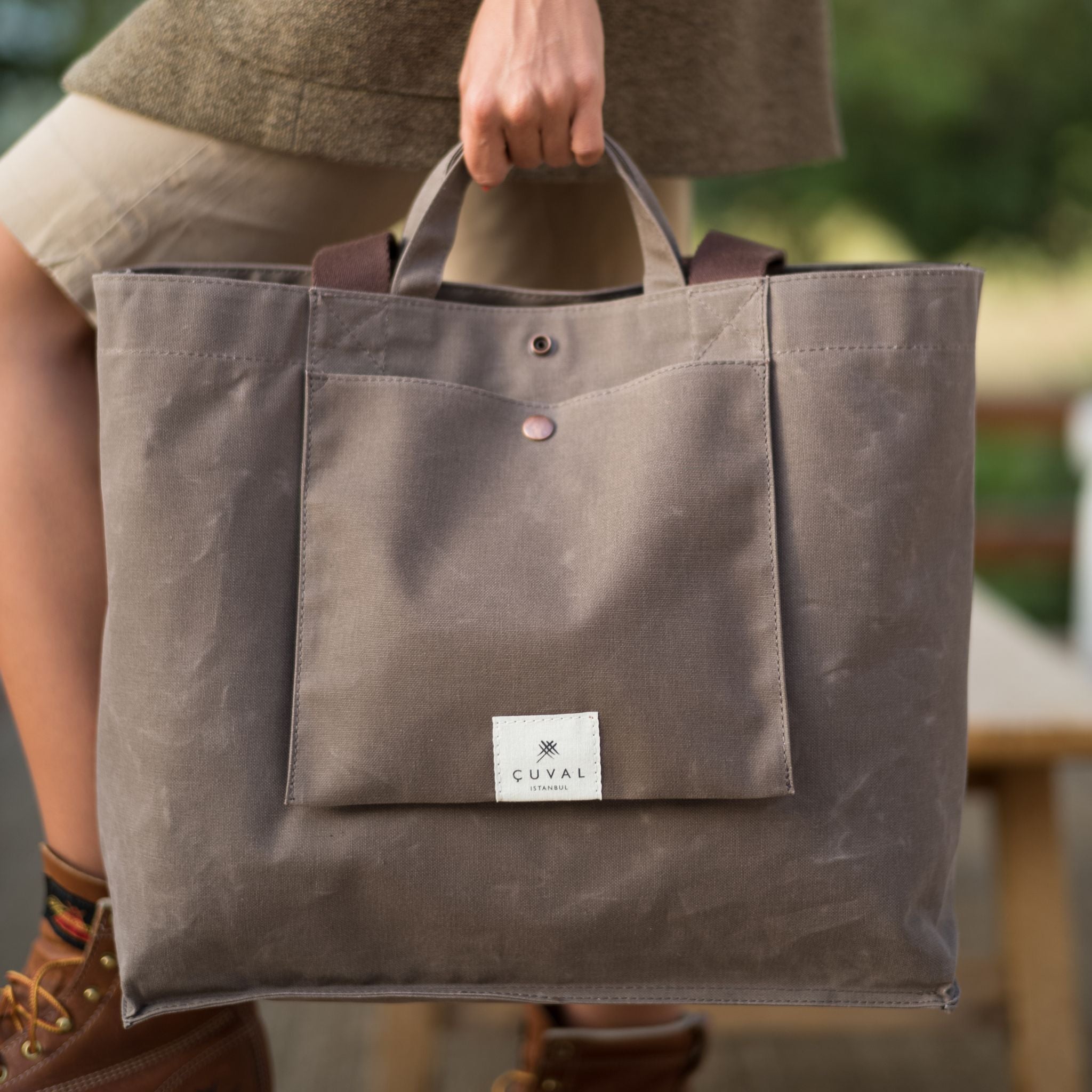 SADECE ÖN SİPARİŞ No. 204 Large Tote Wood (ÇİFT TARAFLI)