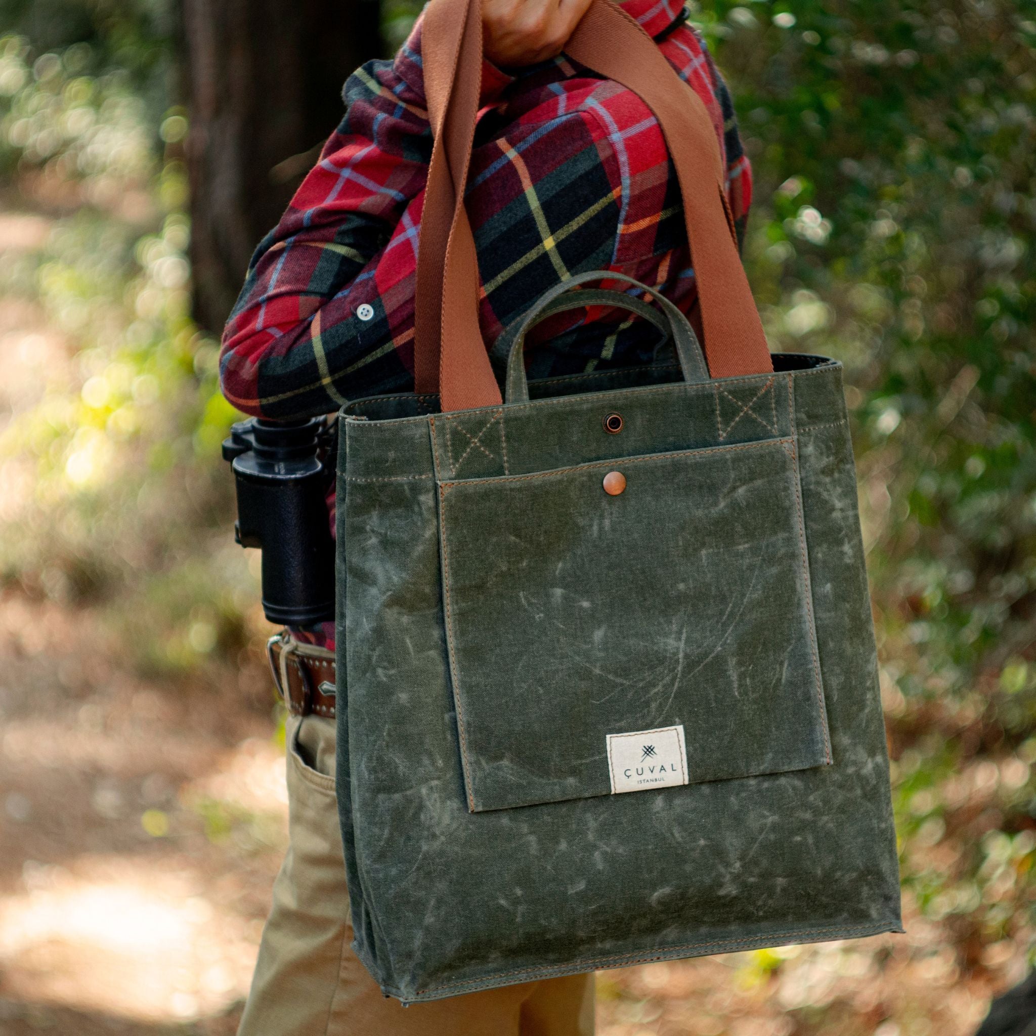 No. 301 Bootcut Tote Moss (ÇİFT TARAFLI)