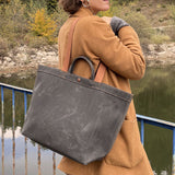 No. 203 Medium Tote Black Truffle (REVERSIBLE)