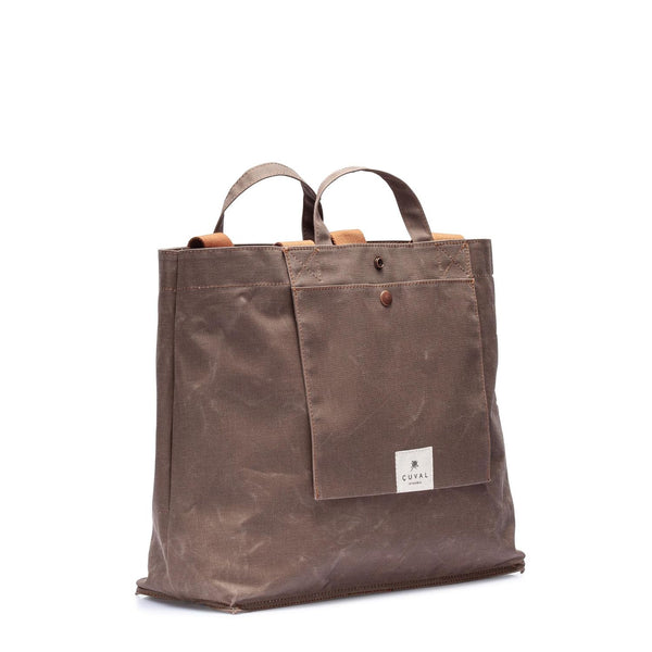 PRE-ORDER ONLY  No. 204 Large Tote Tobacco (REVERSIBLE)