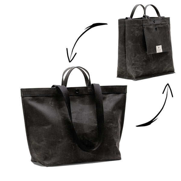 PRE-ORDER ONLY No. 203 Medium Tote Charcoal (REVERSIBLE)